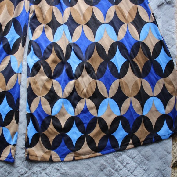 Sense Women's Bohemian Blue/Black/Gold Extra Wide Leg Pants ~L~ - Picture 3 of 6